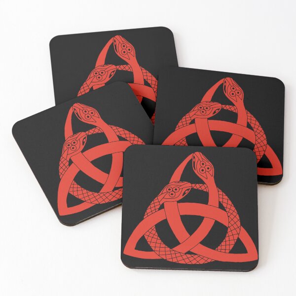 Item preview, Red snakes and Celtic symbol designed and sold by Lagueny.