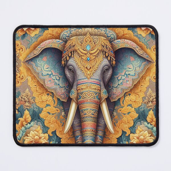 Item preview, Crafted with Passion, Inspired by Heritage: The Beauty of Elephants & Thai Patterns. designed and sold by Vanich-Panich.