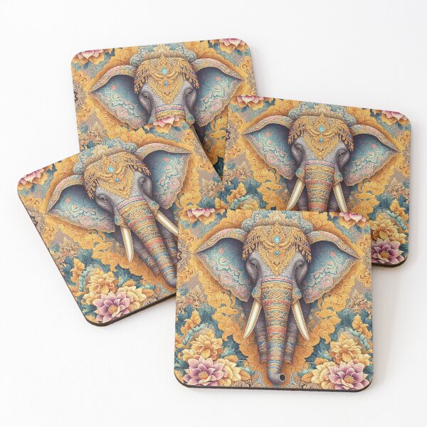 Item preview, Crafted with Passion, Inspired by Heritage: The Beauty of Elephants & Thai Patterns.  designed and sold by Vanich-Panich.
