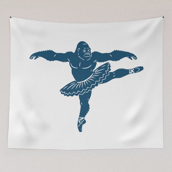Item preview, The Graceful Arabesque: Indigo Gorilla Ballet - Bold Graphic designed and sold by j-touch-bold.