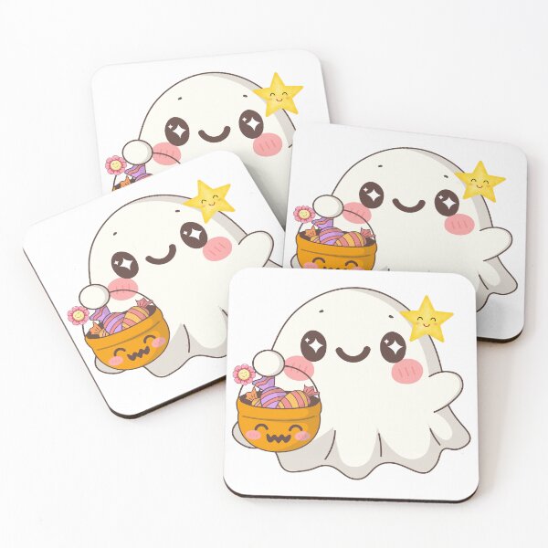 Item preview, Cute Kawaii Ghost Holding Candy Halloween Sticker designed and sold by Pandey14.