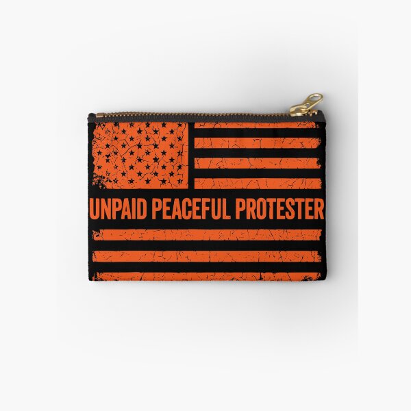 Item preview, Unpaid Peaceful Protester Distressed American Flag Humor designed and sold by Ali-printshop.
