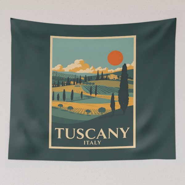 Item preview, A Vintage Illustration of Tuscany - Italy  designed and sold by GoodOldVintage.