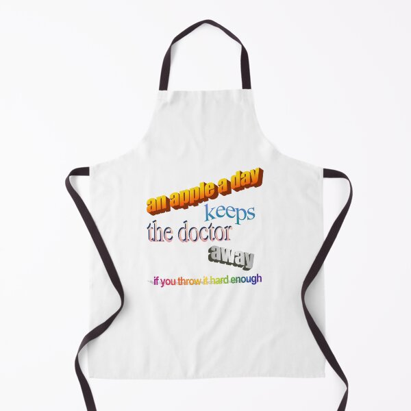 Item preview, an apple a day keeps the doctor away if you throw it hard enough Wordart designed and sold by WorddArtt.
