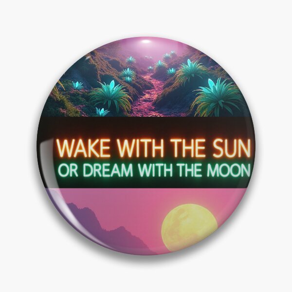 Item preview, Sun & Moon Duality – Wake with the Sun, Dream with the Moon – Synthwave Art designed and sold by GreenDreamArt.