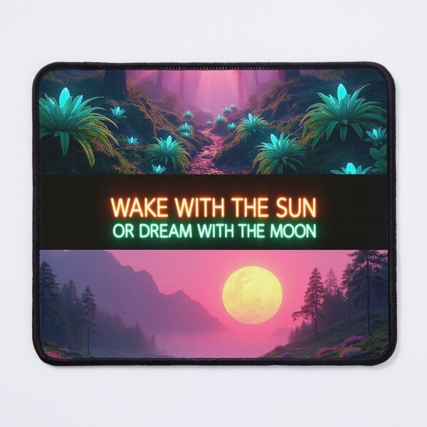 Item preview, Sun & Moon Duality – Wake with the Sun, Dream with the Moon – Synthwave Art designed and sold by GreenDreamArt.