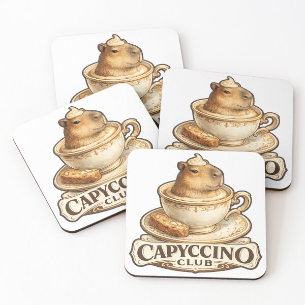 Item preview, Capyccino Club Cute Capybara Coffee Vintage designed and sold by ymzartnft44.