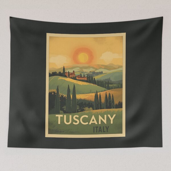 Item preview, A Vintage Illustration of Tuscany - Italy  designed and sold by GoodOldVintage.
