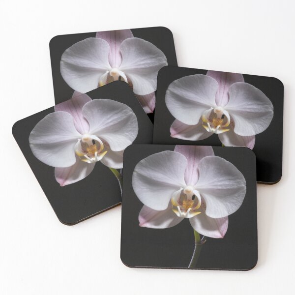 Item preview, Dark Luxury Orchid Botanical Art Print Gold Detail Minimalist Poster designed and sold by sayntastic.
