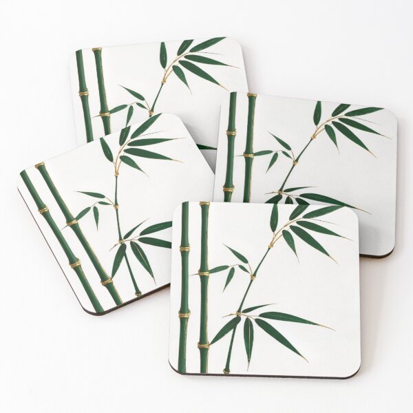 Item preview, Minimalist Bamboo Botanical Art Print Gold Accent Luxury Wall Decor designed and sold by sayntastic.