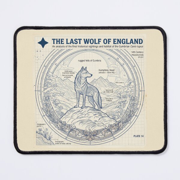 Item preview, The Last Wolf of England | Vintage Scientific Blueprint Art designed and sold by Englandbear.