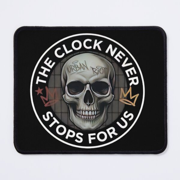 Item preview, The Clock Never Stops For Us - Urban Skull Streetwear Graphic designed and sold by apex.vibe.