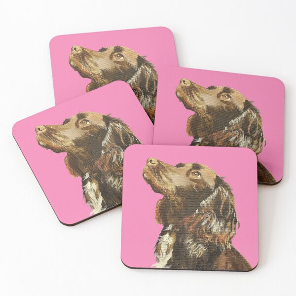 Item preview, Sprocker Spaniel on pink designed and sold by sitesorted.
