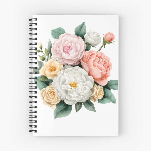 Item preview, Pastel Peony and Rose Bouquet - Elegant Romantic Floral Art Print designed and sold by DesignArtist.ia.