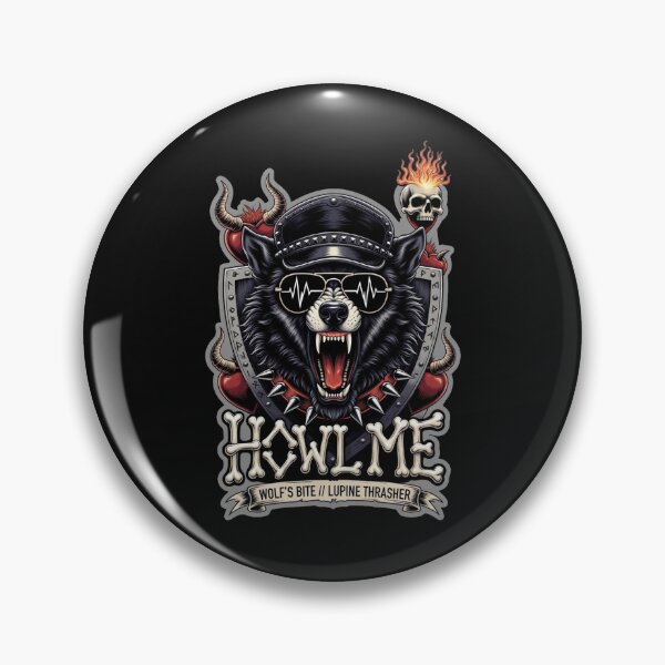 Item preview, Metal Wolf Rocker - Howl Me Wolf's Bite Lupine Thrasher designed and sold by NexKris.