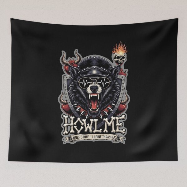 Item preview, Metal Wolf Rocker - Howl Me Wolf's Bite Lupine Thrasher designed and sold by NexKris.