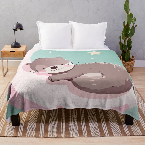 Artikelvorschau, Süßer Kawaii Schlafender Otter auf Wasser entworfen und verkauft von BestChoiceService.
