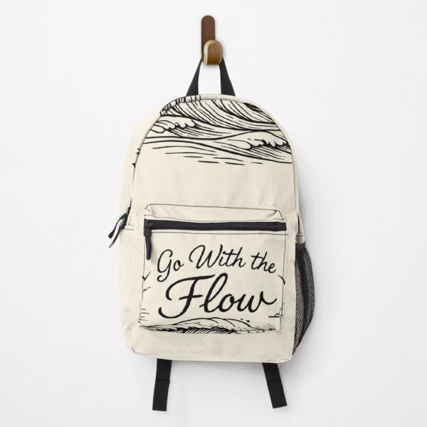 Item preview, Go With The Flow Wave Design | Dark Ocean Aesthetic Minimal Line Art designed and sold by MCV-Designs.