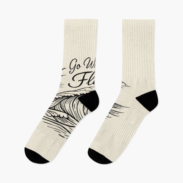 Item preview, Go With The Flow Wave Design | Dark Ocean Aesthetic Minimal Line Art designed and sold by MCV-Designs.