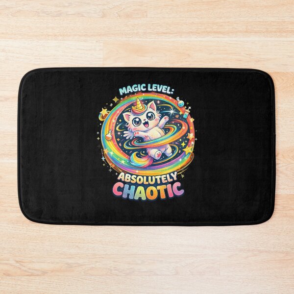Item preview, Cat unicorn magic level absolutely chaotic funny rainbow cat sparkle farts  designed and sold by trendie-tees.