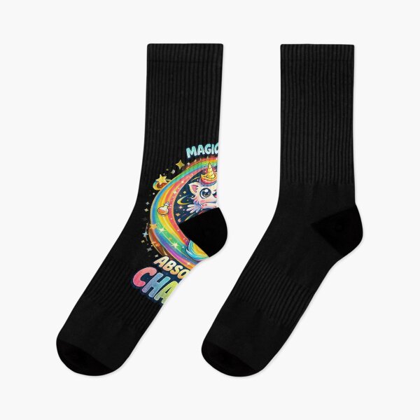 Item preview, Cat unicorn magic level absolutely chaotic funny rainbow cat sparkle farts  designed and sold by trendie-tees.
