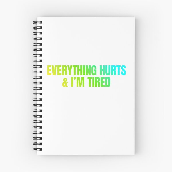 Item preview, Funny Getting Old EVERYTHING HURTS & I'M TIRED Boomer Grandma Grandpa Aging Birthday Gift  designed and sold by Space Ghettos.