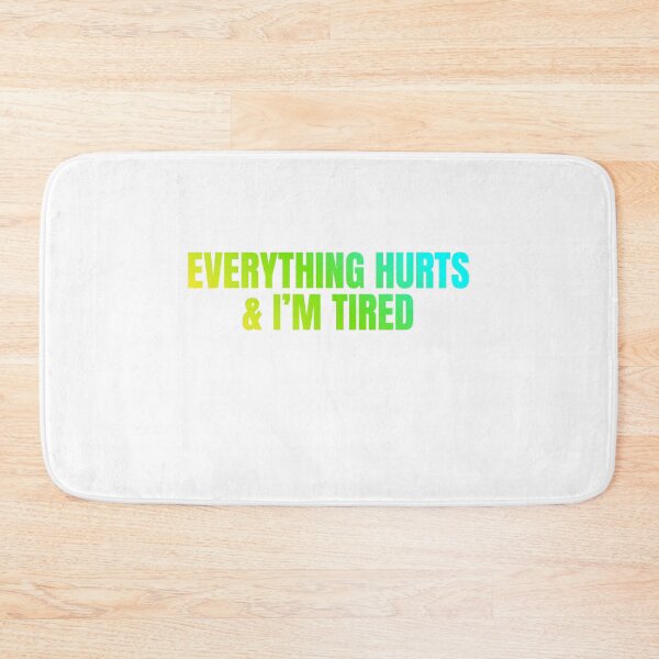 Item preview, Funny Getting Old EVERYTHING HURTS & I'M TIRED Boomer Grandma Grandpa Aging Birthday Gift  designed and sold by Space Ghettos.