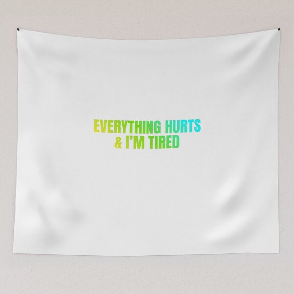 Item preview, Funny Getting Old EVERYTHING HURTS & I'M TIRED Boomer Grandma Grandpa Aging Birthday Gift  designed and sold by Space Ghettos.