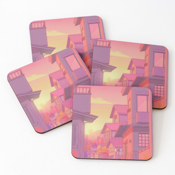 Item preview, Promenade, Japanese street at sunset designed and sold by EloraPautrat.