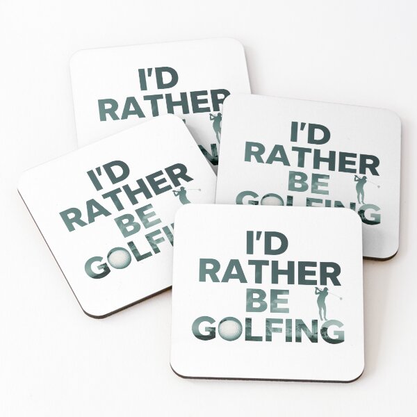 Item preview, I'd Rather Be Golfing Funny Golfer Quote designed and sold by SkeletonsDanger.