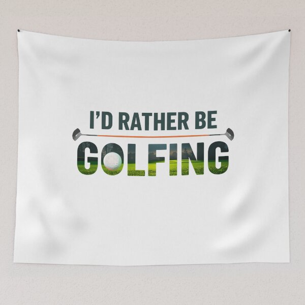 Item preview, I'd Rather Be Golfing Sport Humor Quote designed and sold by SkeletonsDanger.