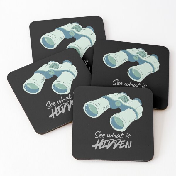 Item preview, See What Is Hidden – Binocular Illustration Curiosity Quote Design designed and sold by Sashka-.