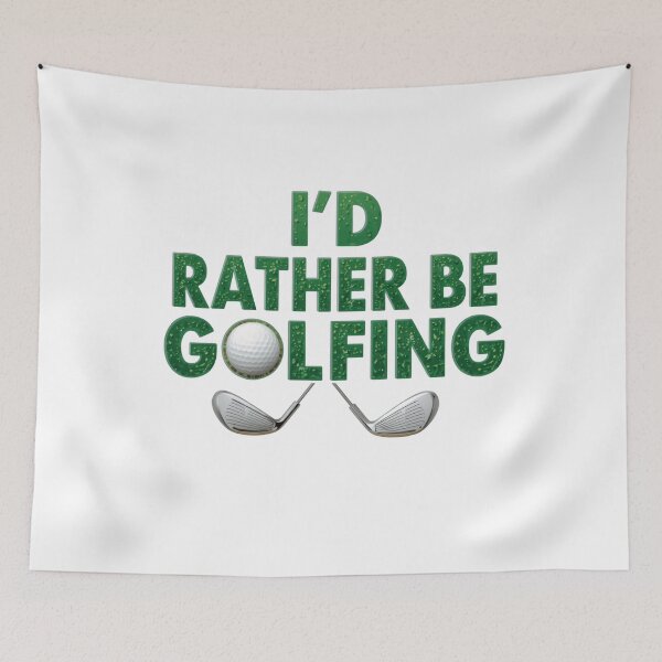 Item preview, I'd Rather Be Golfing Relatable Golfer Quote designed and sold by SkeletonsDanger.