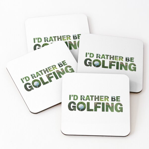 Item preview, I'd Rather Be Golfing Witty Golf Quote designed and sold by SkeletonsDanger.