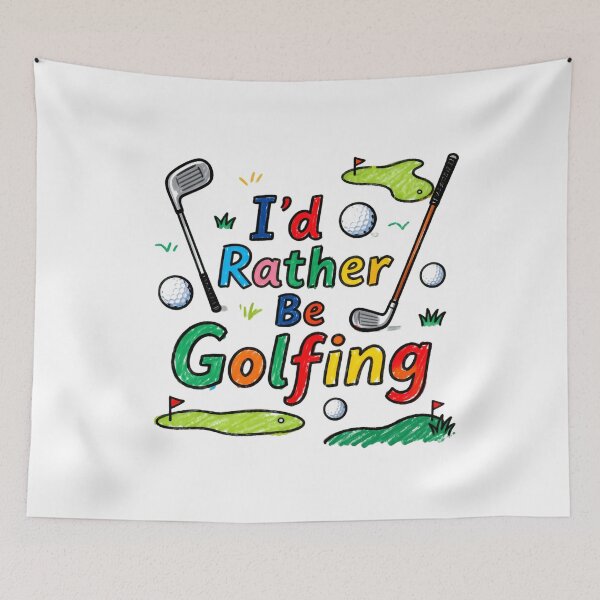 Item preview, I'd Rather Be Golfing Fun Sports Quote designed and sold by SkeletonsDanger.