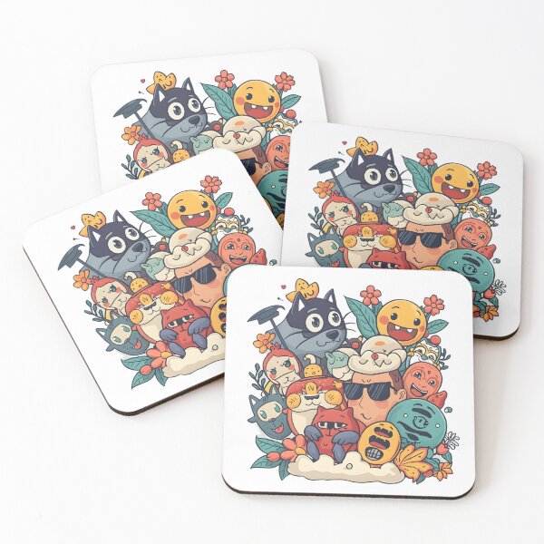 Item preview, Kawaii Character Doodle Pile – Colorful Cartoon Street Art designed and sold by Naviora.