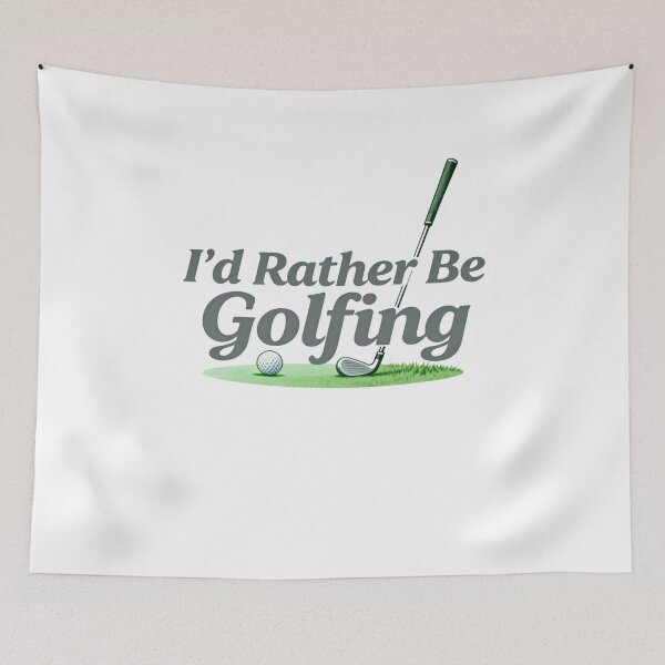 Item preview, I'd Rather Be Golfing Weekend Golf Quote designed and sold by SkeletonsDanger.