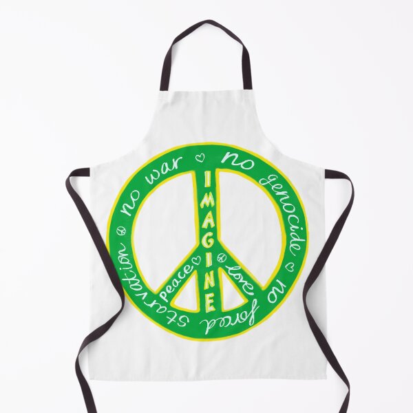 Item preview, Peace & Love Message Design – Imagine No War, Peace Symbol Fresh Green Yellow designed and sold by covetedcove.
