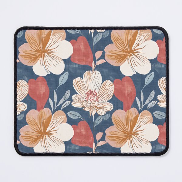 Item preview, Retro Scandinavian Floral Pattern, Bold Nordic Flowers, Colorful Vintage Flower Design, Seamless Pattern designed and sold by soft-pop-studio.