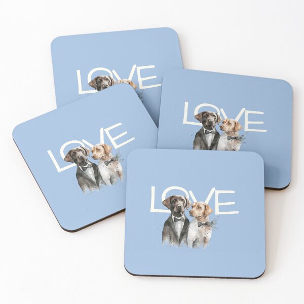 Item preview, Love Labs - Formal Dog Duo – Romantic Watercolour Illustration designed and sold by Teacuppupdesign.