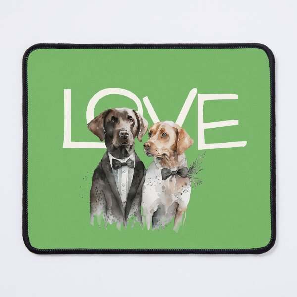 Item preview, Love Labs - Formal Dog Duo – Romantic Watercolour Illustration designed and sold by Teacuppupdesign.