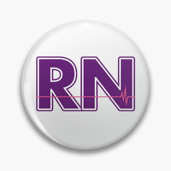 Item preview, Purple RN Logo with Pink EKG Heartbeat designed and sold by StatusApocalyps.