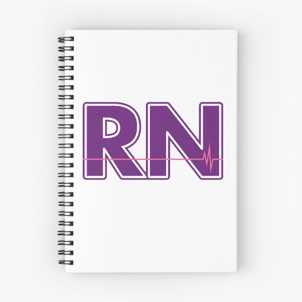 Item preview, Purple RN Logo with Pink EKG Heartbeat designed and sold by StatusApocalyps.