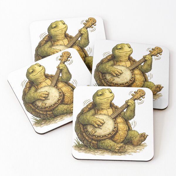 Item preview, Relaxed Turtle Banjo Player designed and sold by photoparadise22.
