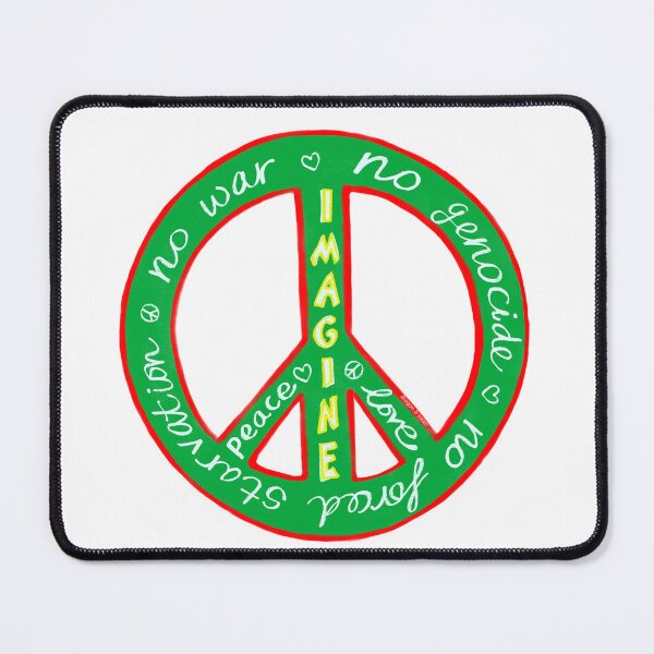 Item preview, Peace & Love Message Design – Imagine No War, Peace Symbol Contrast Green Red designed and sold by covetedcove.