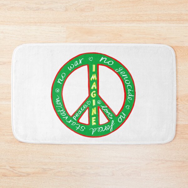 Item preview, Peace & Love Message Design – Imagine No War, Peace Symbol Contrast Green Red designed and sold by covetedcove.