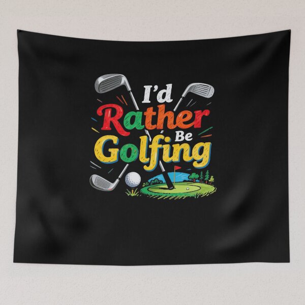 Item preview, I'd Rather Be Golfing Golf Fan Quote designed and sold by SkeletonsDanger.