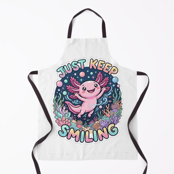 Item preview, Just Keep Smiling Axolotl Coral Reef Cute Ocean Sticker designed and sold by EKHOAISTORE.