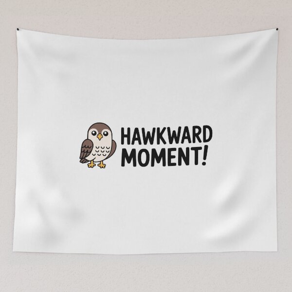 Item preview, HAWKWARD MOMENT! Funny Hawk Pun T-Shirt – Bird Lover Humor & Dad Joke Apparel designed and sold by PMCreative.