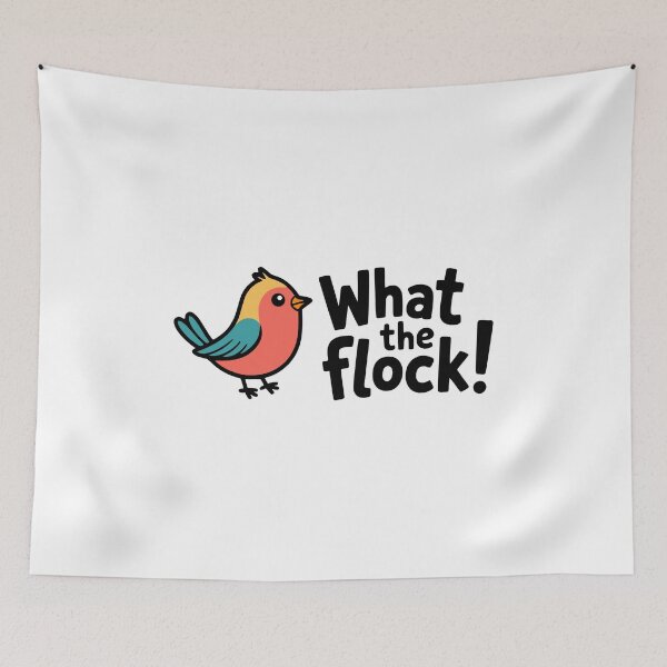 Item preview, What the Flock! Funny Bird Pun T-Shirt – Playful Avian Humor & Clean Comedy Apparel designed and sold by PMCreative.